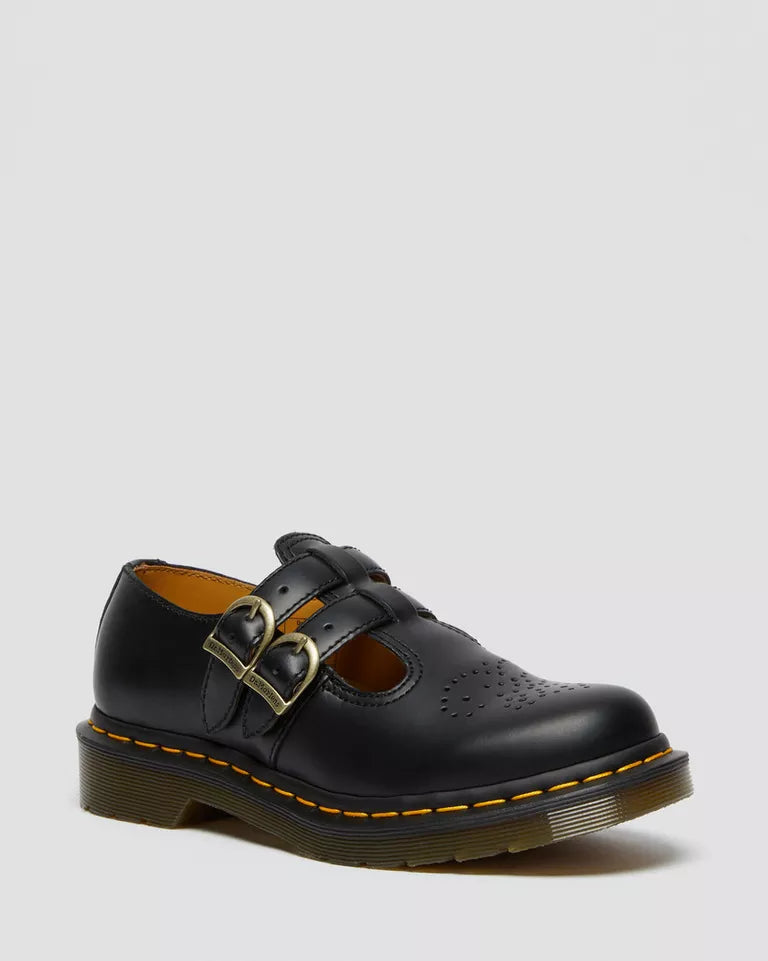 Dr. Martens 8065 Smooth Leather Mary Jane Shoes - Black — Smooth