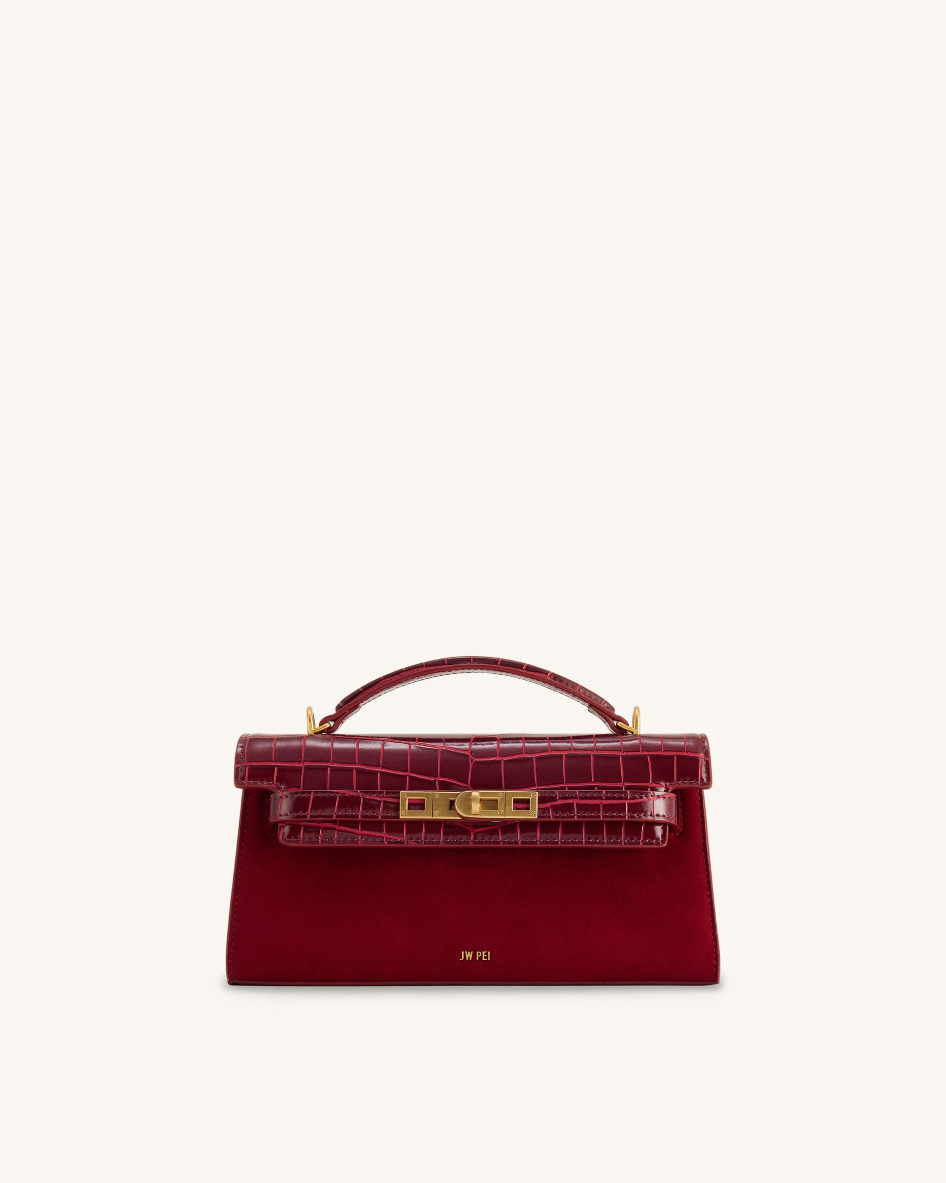 JW PEI Noor Faux Suede Top Handle Bag - Red – Kanadadan Kapına