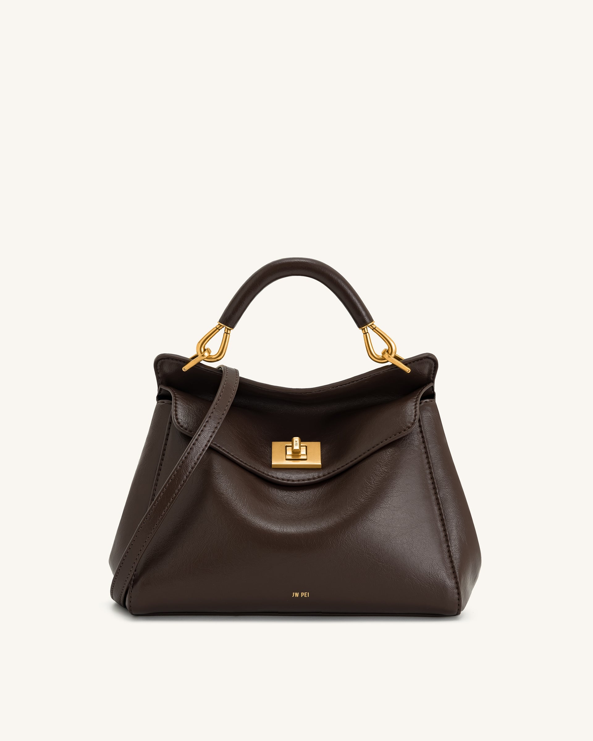 d*9様 アンティーク　Japanned copper バンク　ジャパンカ JW PEI Lucia Classic Top Handbag - Dark Brown – Kanadadan Kapına