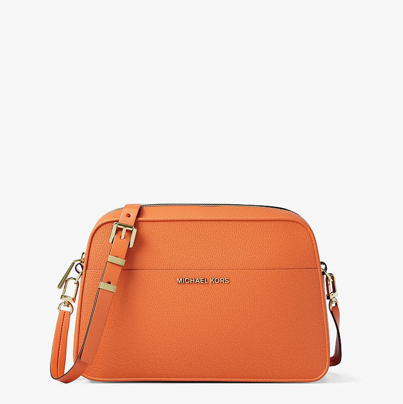 Michael Kors Jet Set Small Leather Camera Crossbody Bag-MIMOSA
