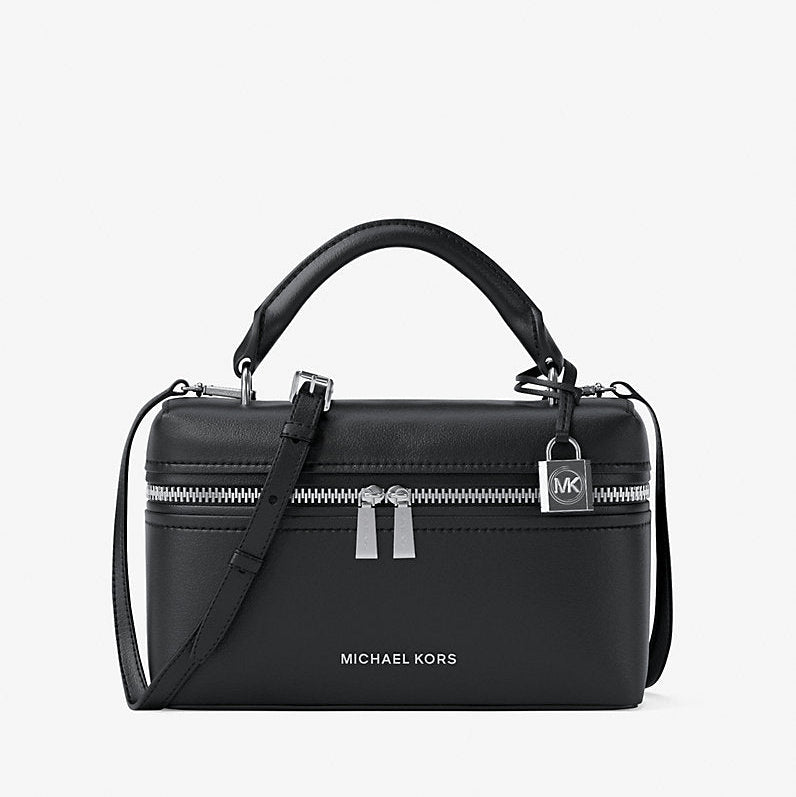 Michael Kors Jana Extra-Small Leather Crossbody Bag- BLACK