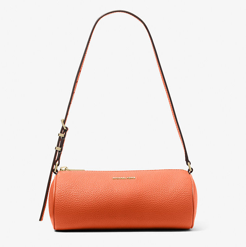 Michael Kors Izzy Small Pebbled Leather Barrel Pochette-MIMOSA