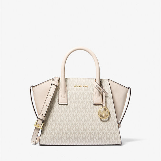 Michael Kors Avril Small Logo and Leather Satchel-LT CRM MULTI