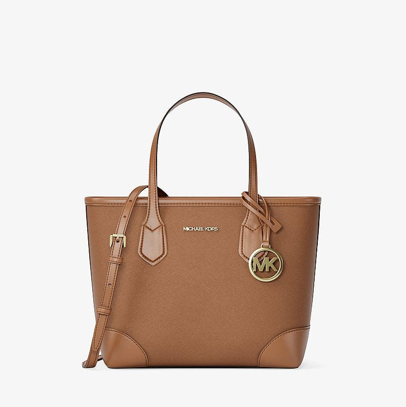 Michael Kors Eva Extra-Small Leather Convertible Tote Bag-LUGGAGE