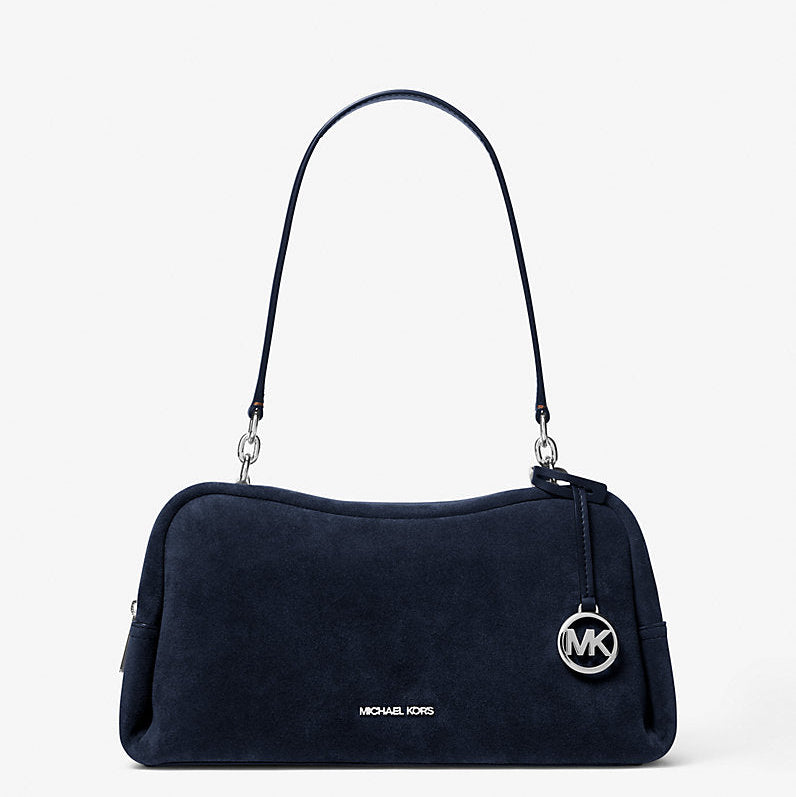 Michael Kors Cecily Medium Suede Shoulder Bag-NAVY – Kanadadan Kapına