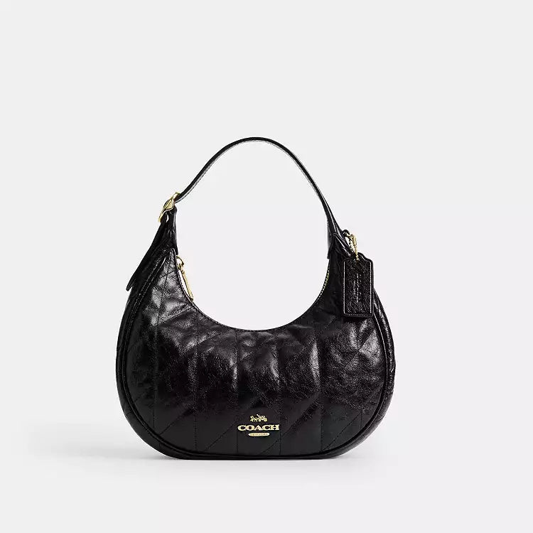 Coach Emily Shoulder Bag With Quilting - Gold/Black – Kanadadan Kapına