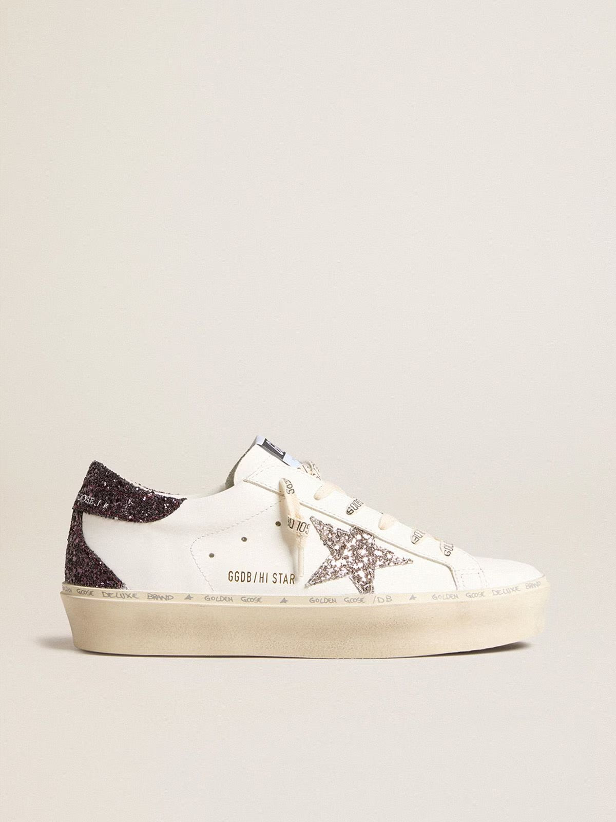 Golden Goose Hi Star White Cinder Caberne Women Sneaker