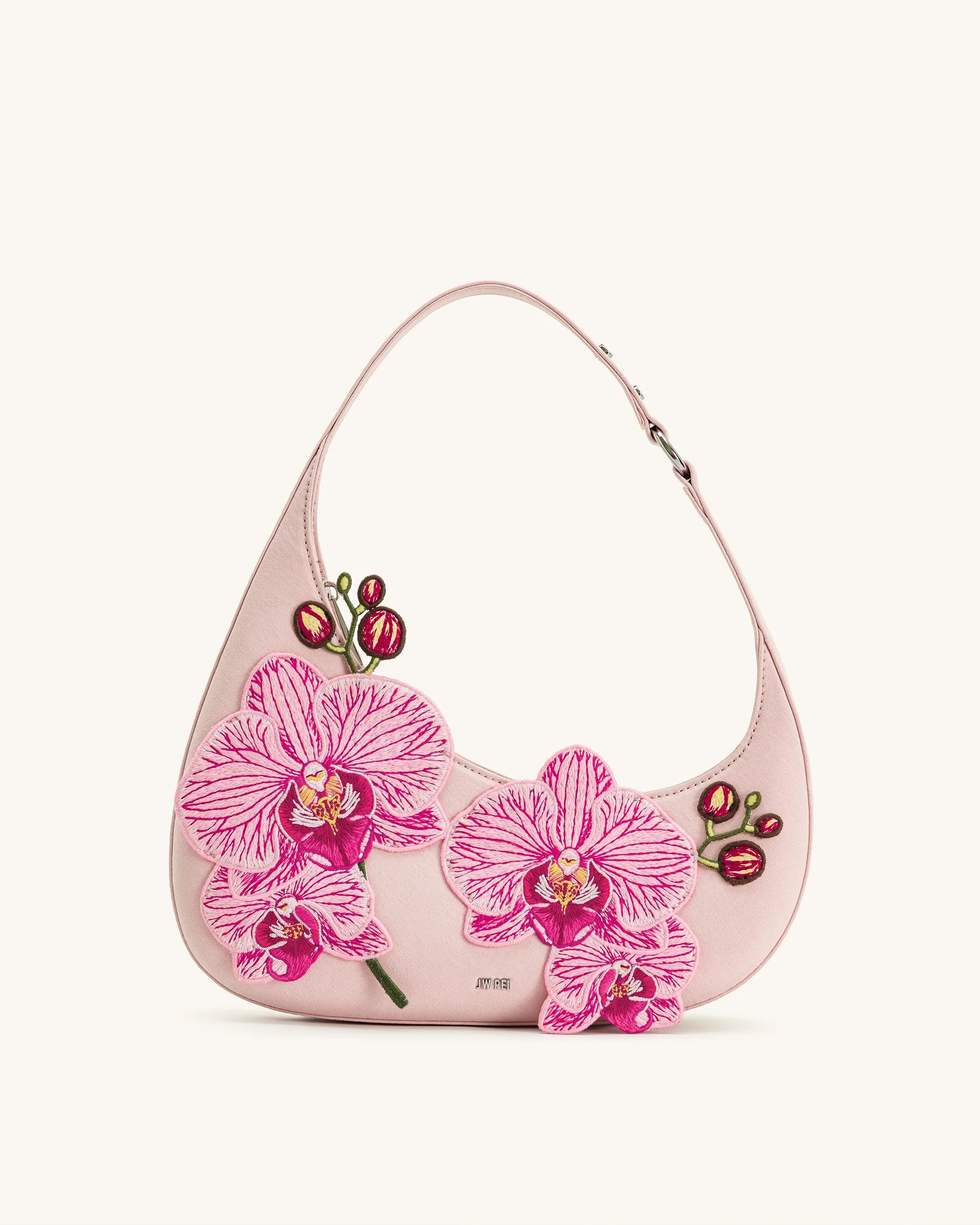 JW PEI Harlee Orchid Embroidered Shoulder Bag - Pink – Kanadadan