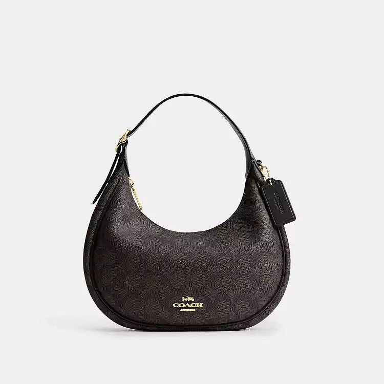 Coach Emily Shoulder Bag In Signature - Gold/Walnut/Black - Hemen