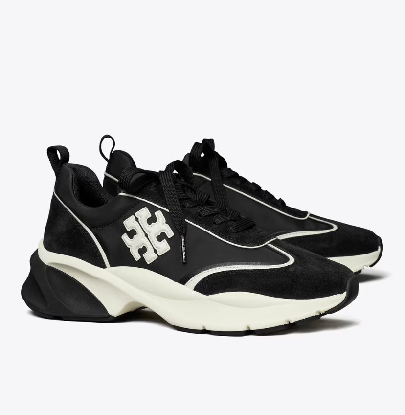 TORY BURCH GOOD LUCK TRAINER PERFECT - BLACK/NEW IVORY – Kanadadan