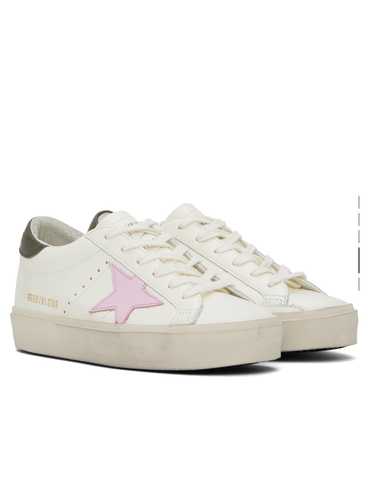 Golden Goose Hi Star Women Sneaker Milk/ Pink / Dark Blue