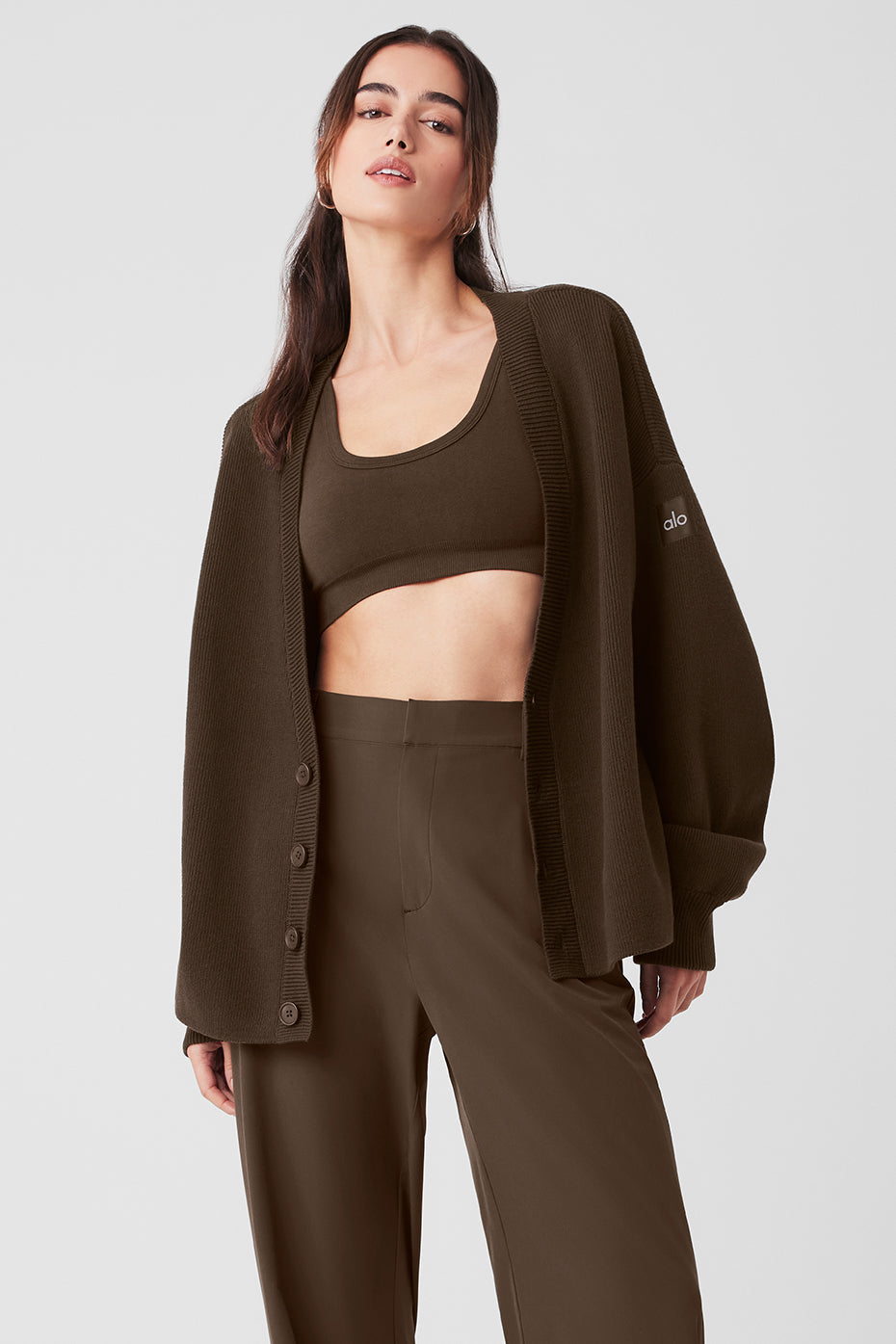Alo Yoga Scholar Cardigan Sweater - Espresso – Kanadadan Kapına