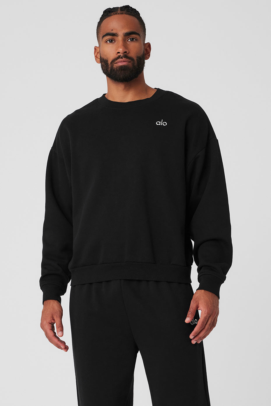 Alo Yoga Men's Accolade Crew Neck Pullover - Black – Kanadadan Kapına