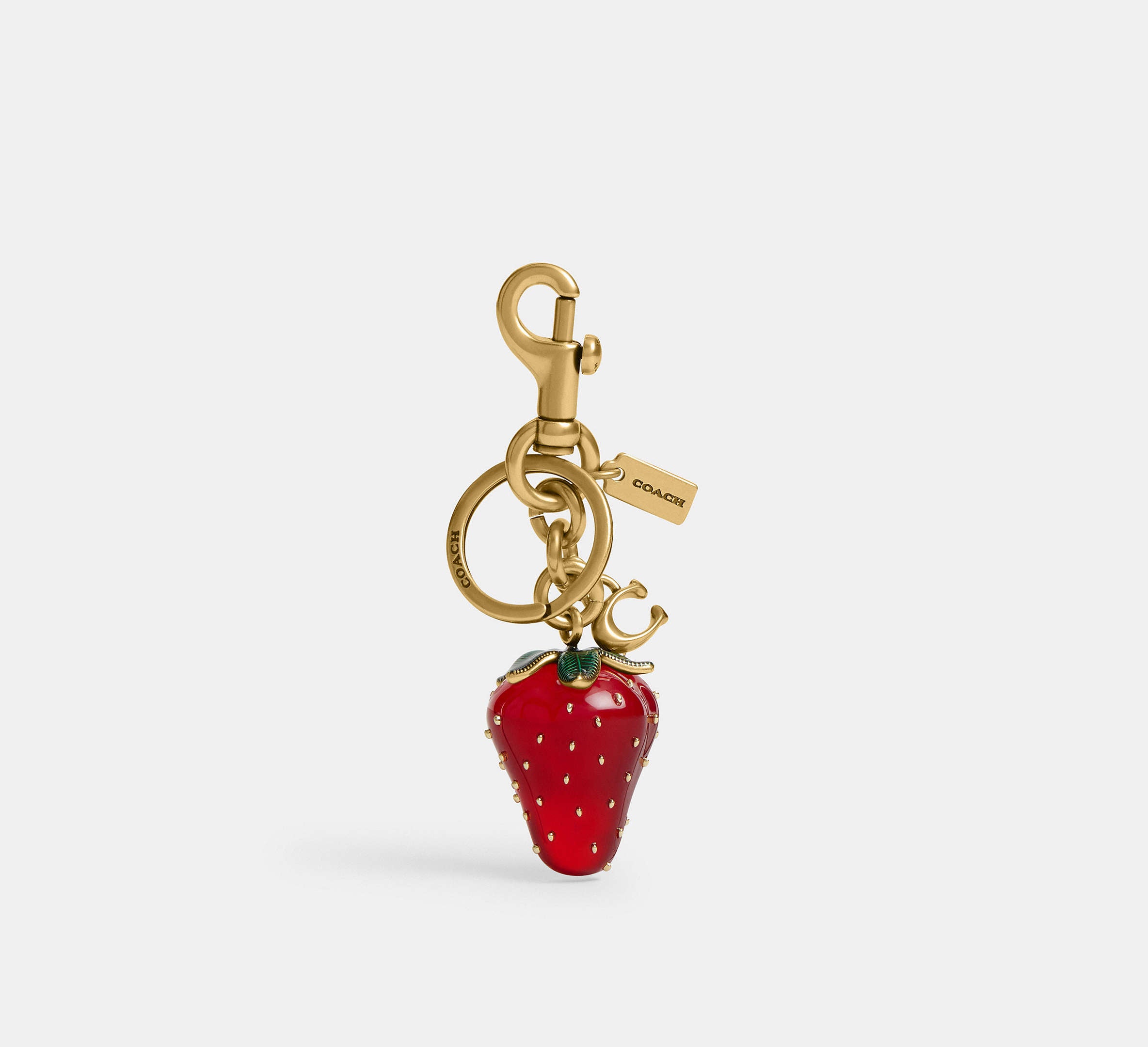 Coach Strawberry Bag Charm - Brass/Red – Kanadadan Kapına