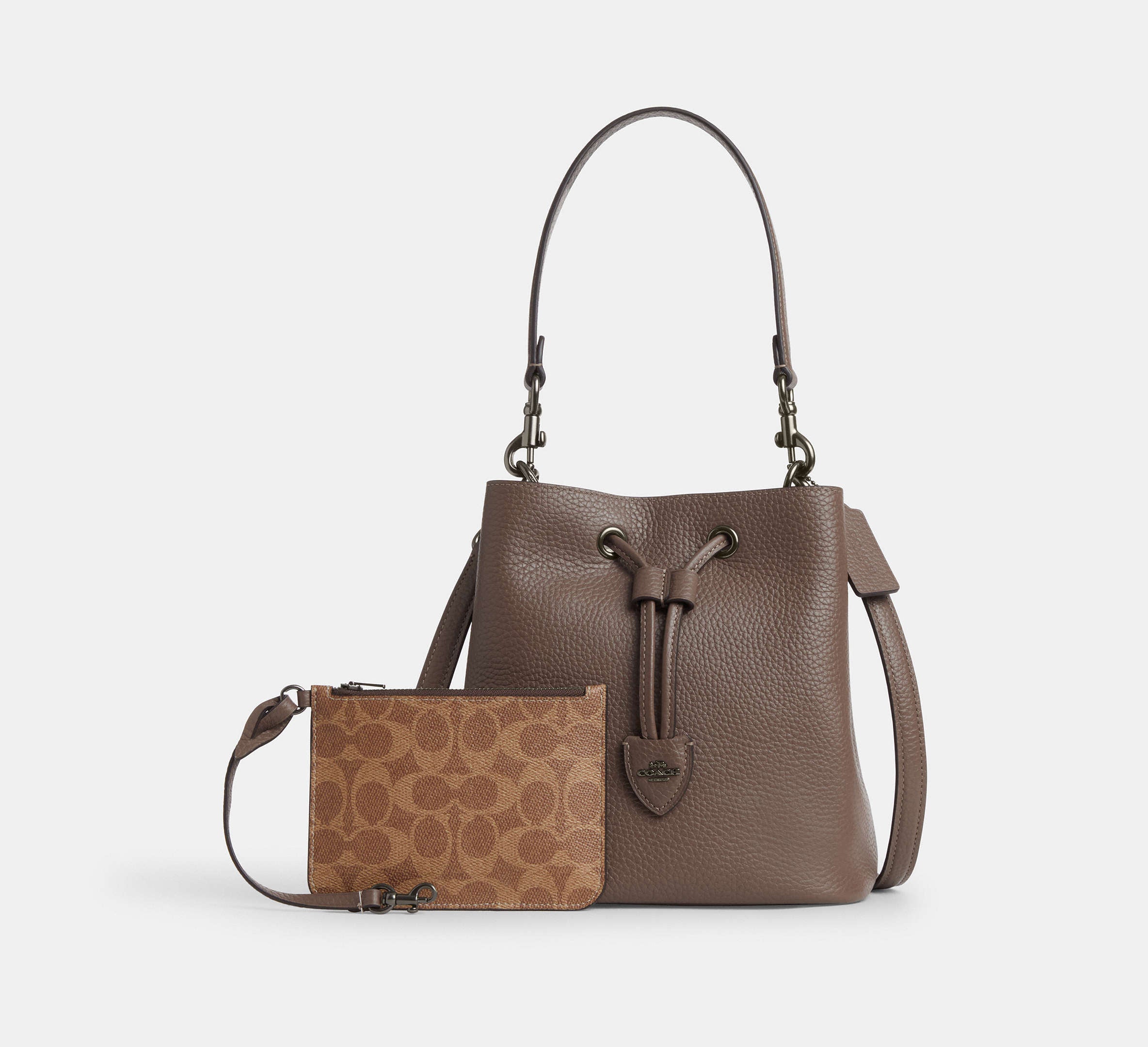 Coach Rowan Bucket Bag - Gunmetal/Dark Stone – Kanadadan Kapına