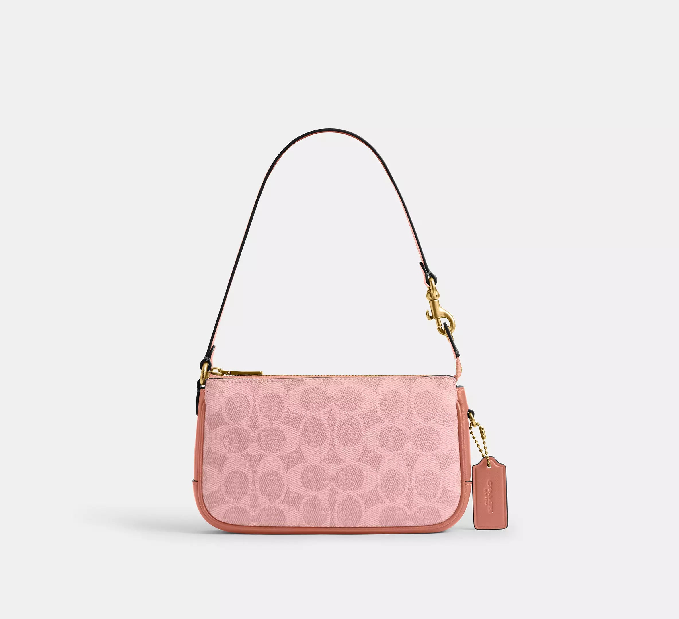 Coach ボディバッグ ロゴパターン ブラウン/ピンク Coach Plaza Bag 18 In Signature - Brass/Melon Pink – Kanadadan Kapına