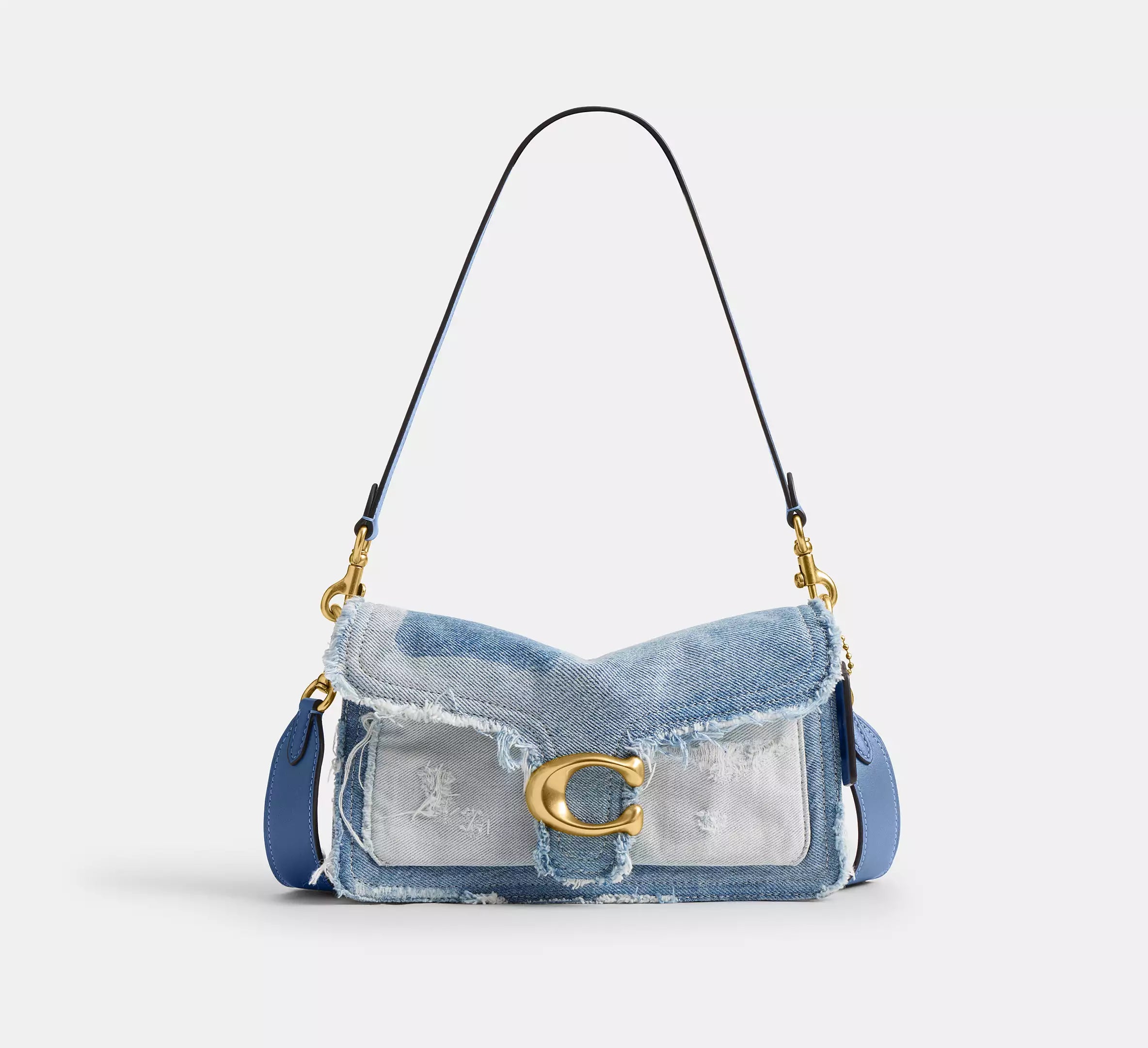 Coach Tabby Shoulder Bag 26 With Repurposed Denim Patchwork