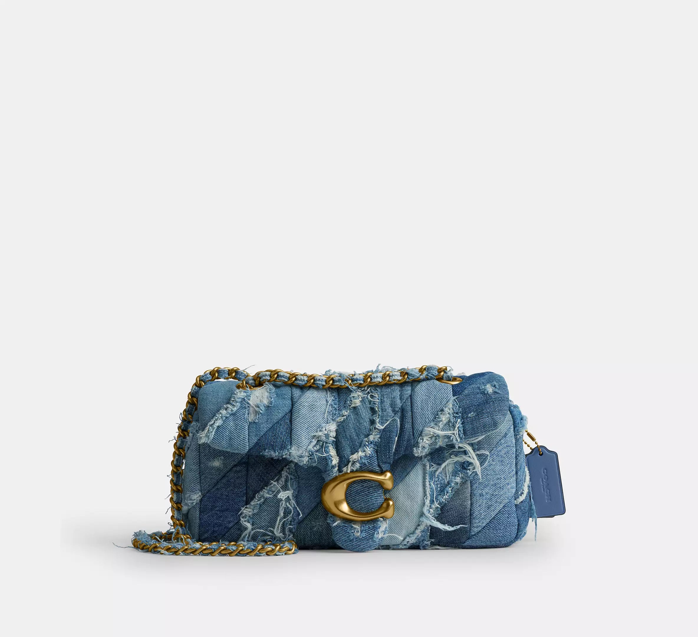 Coach Tabby Shoulder Bag 26 With Repurposed Denim Patchwork