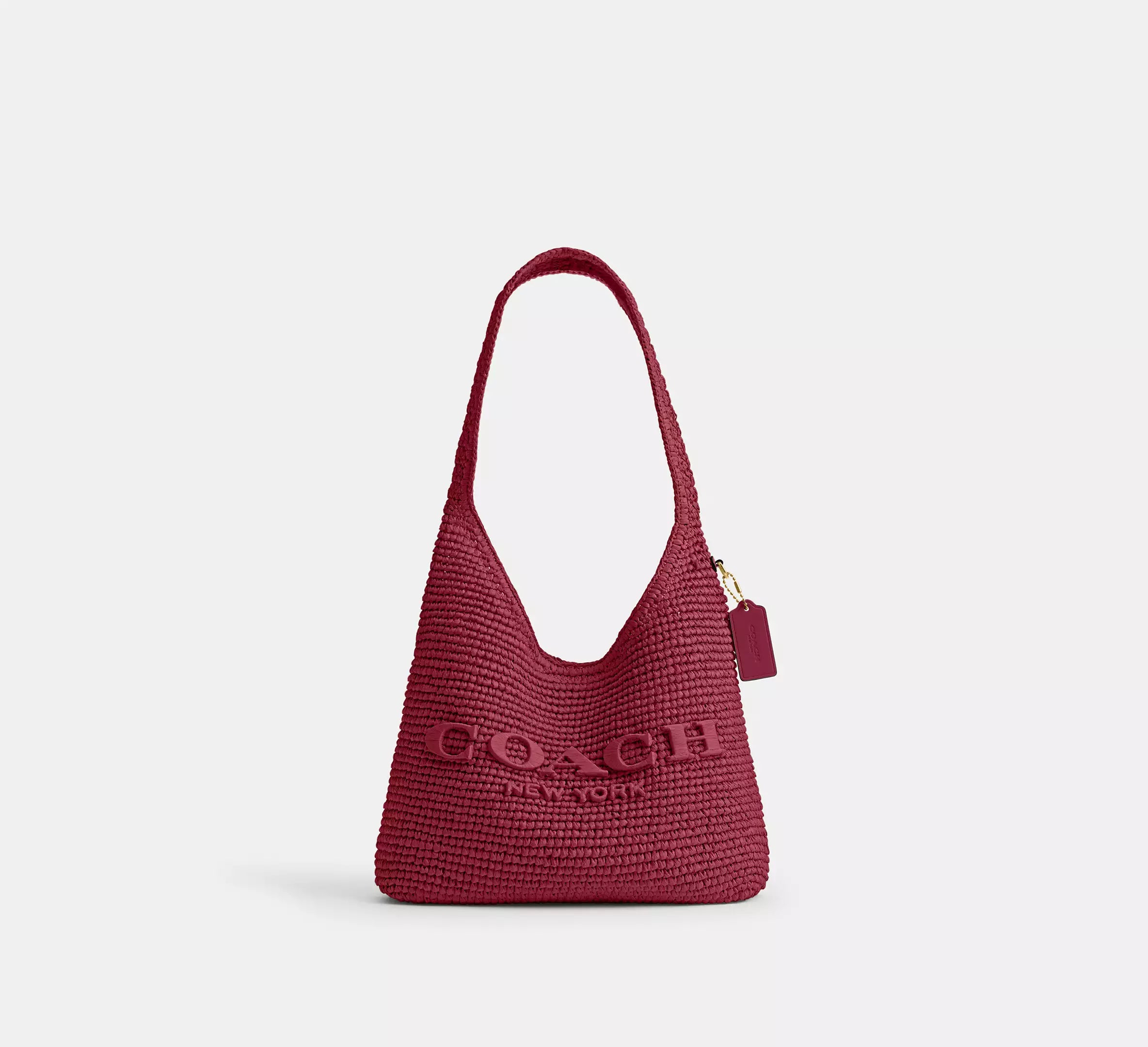 Coach Brooklyn Shoulder Bag 28 - straw/Brass/Dark Fuchsia