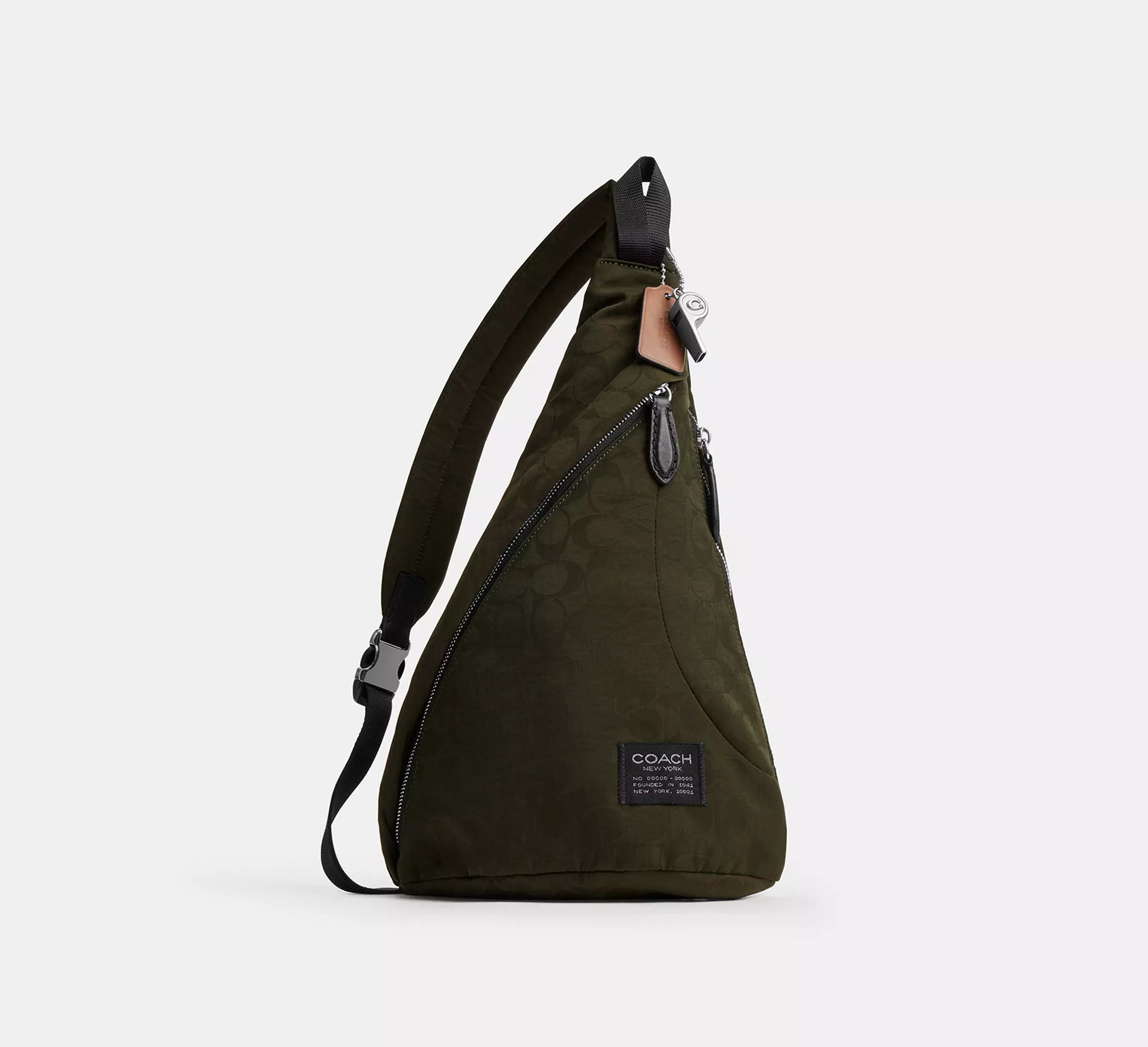 Coach Lachlan Sling In Signature Nylon - Dark Moss – Kanadadan Kapına