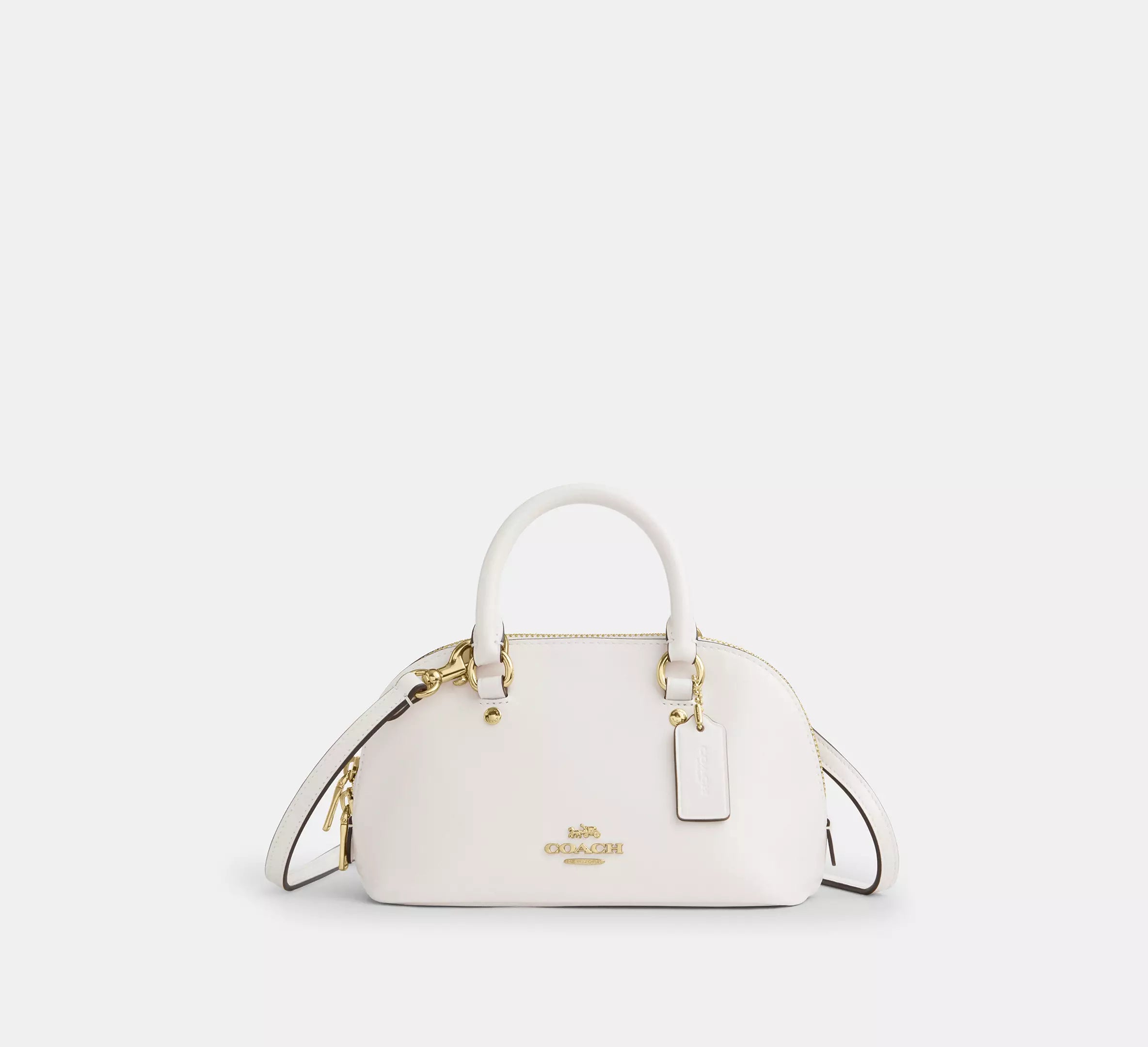 Coach Lara Mini Satchel Bag - Gold/Chalk – Kanadadan Kapına