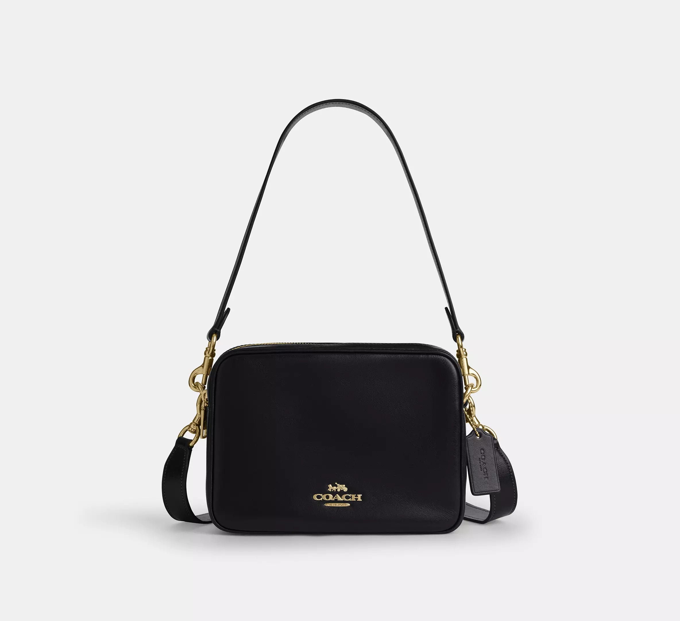 Coach Carey Crossbody Bag In Signature - Gold/Black – Kanadadan Kapına