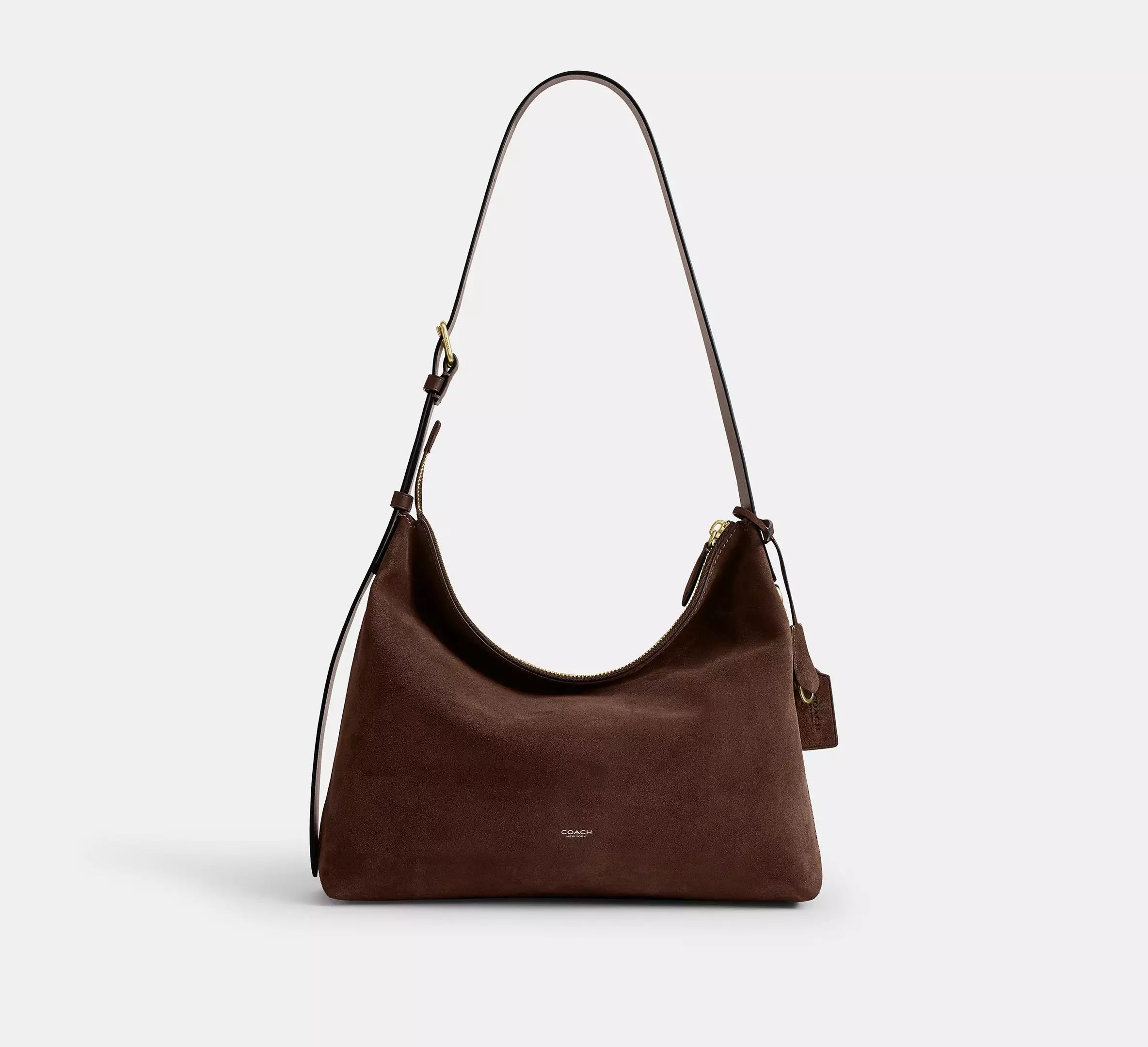 Coach Mott Messenger Bag 38 - Dark Chocolate Suede – Kanadadan Kapına
