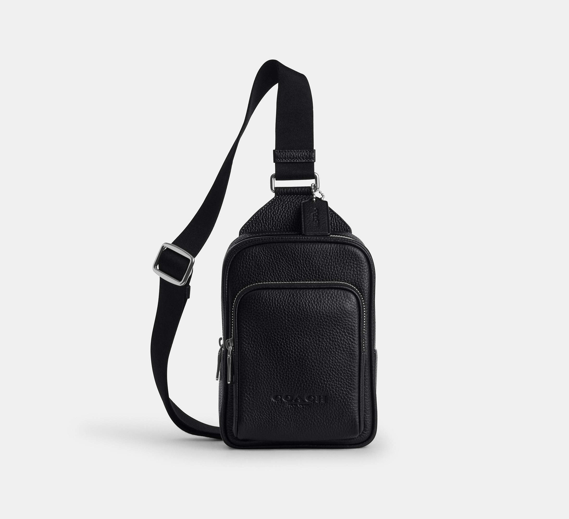 美品　COACHコーチハンプトンズ7461タッセルワンショルダー　レザー Coach Racer Sling Pack - Silver/Black – Kanadadan Kapına