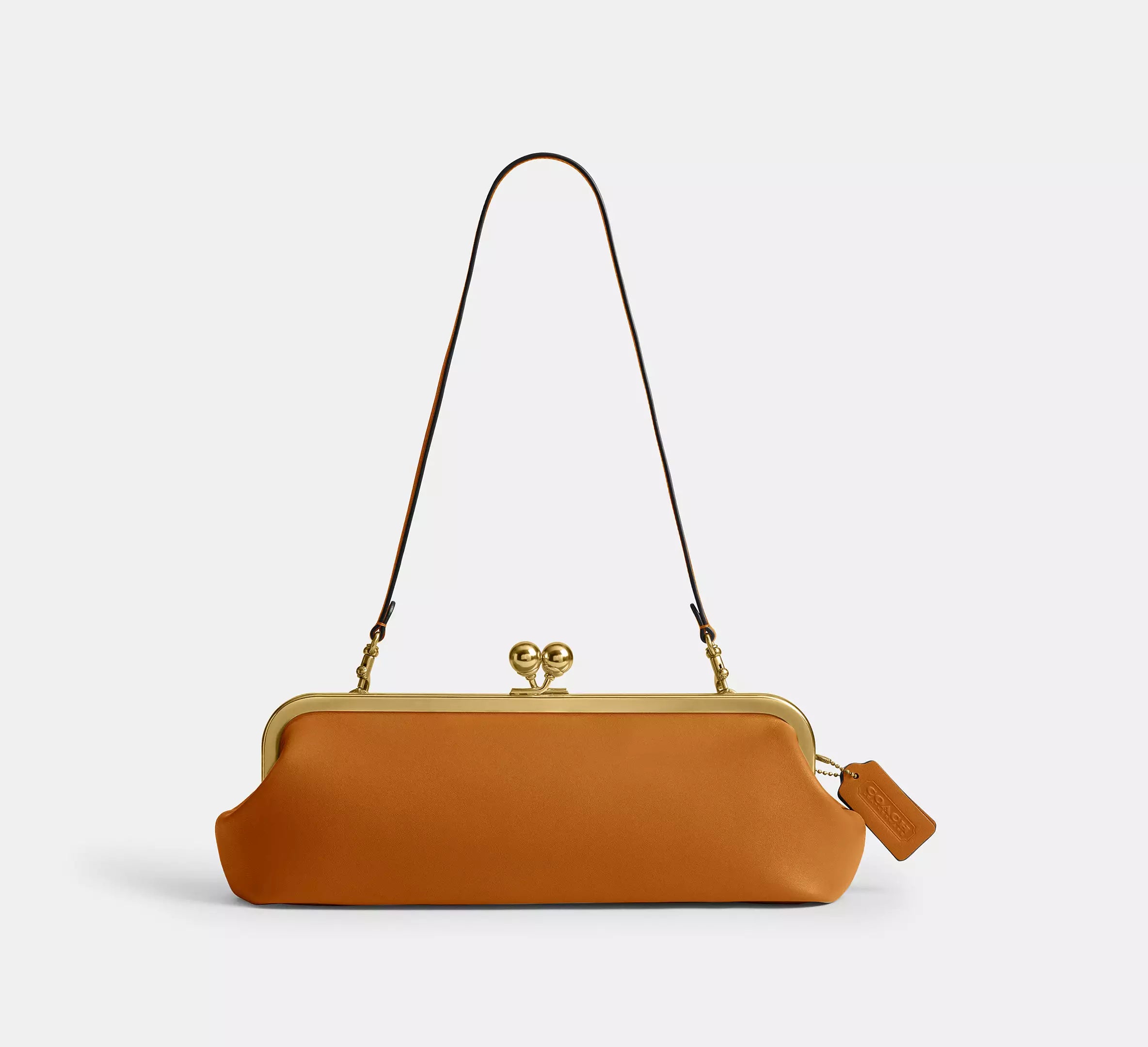 Coach Kisslock Frame Bag 30 - Glovetan leather/Brass/Saffron