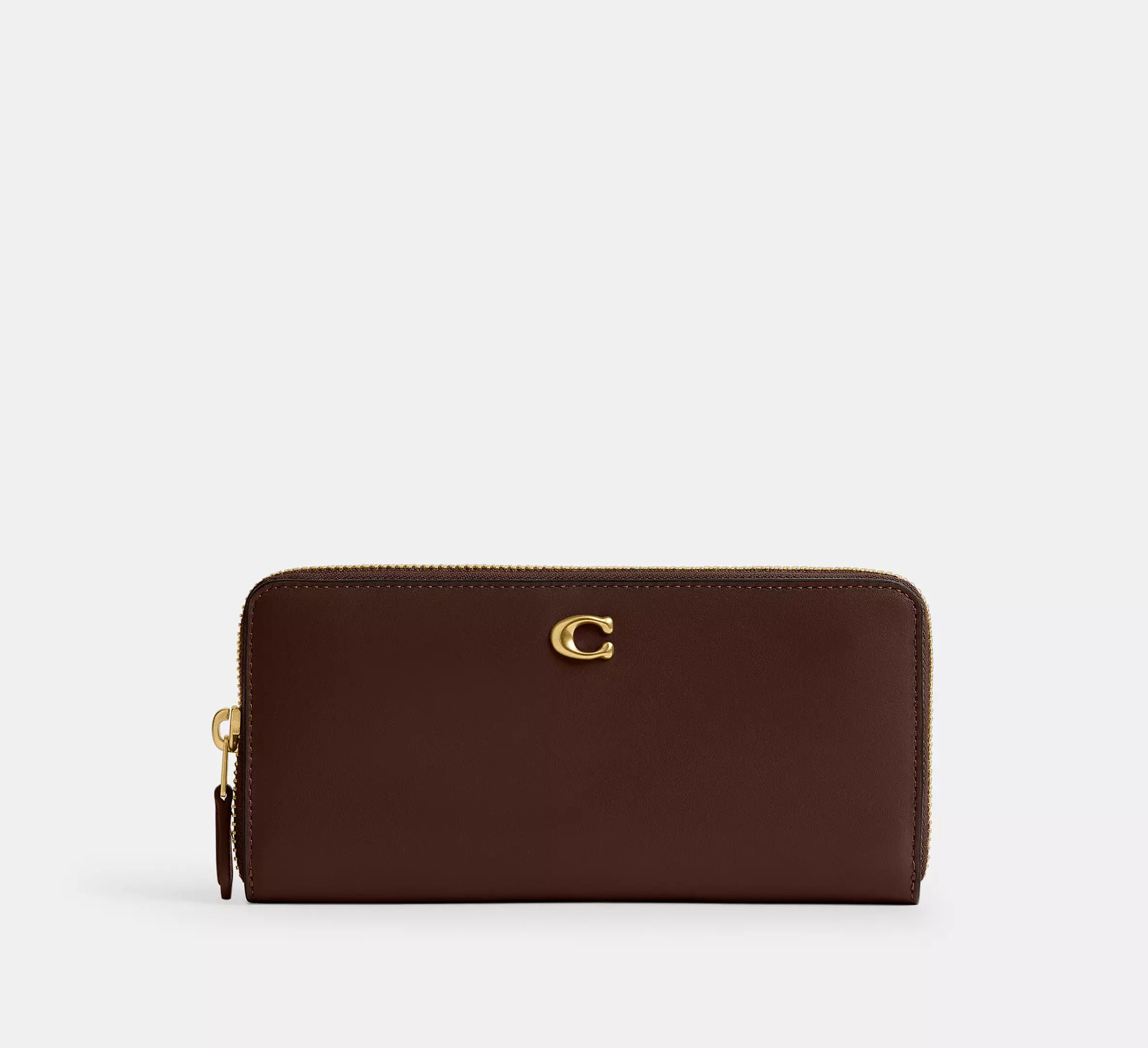 Coach Essential Slim Accordion Zip Wallet - SEZON - Brass/Maple