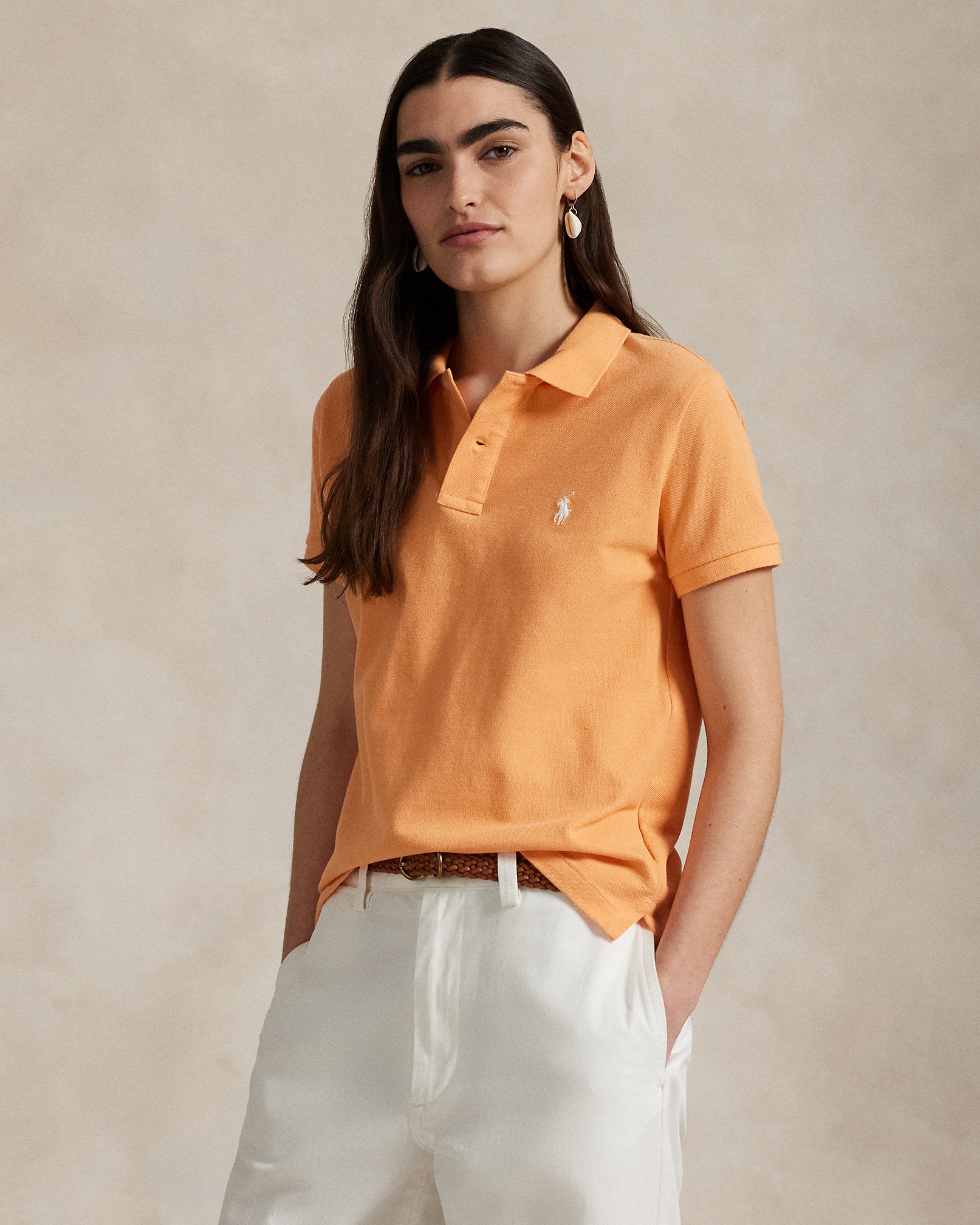 Ralph Lauren Women The Iconic Classic Fit Mesh Polo Shirt - Key