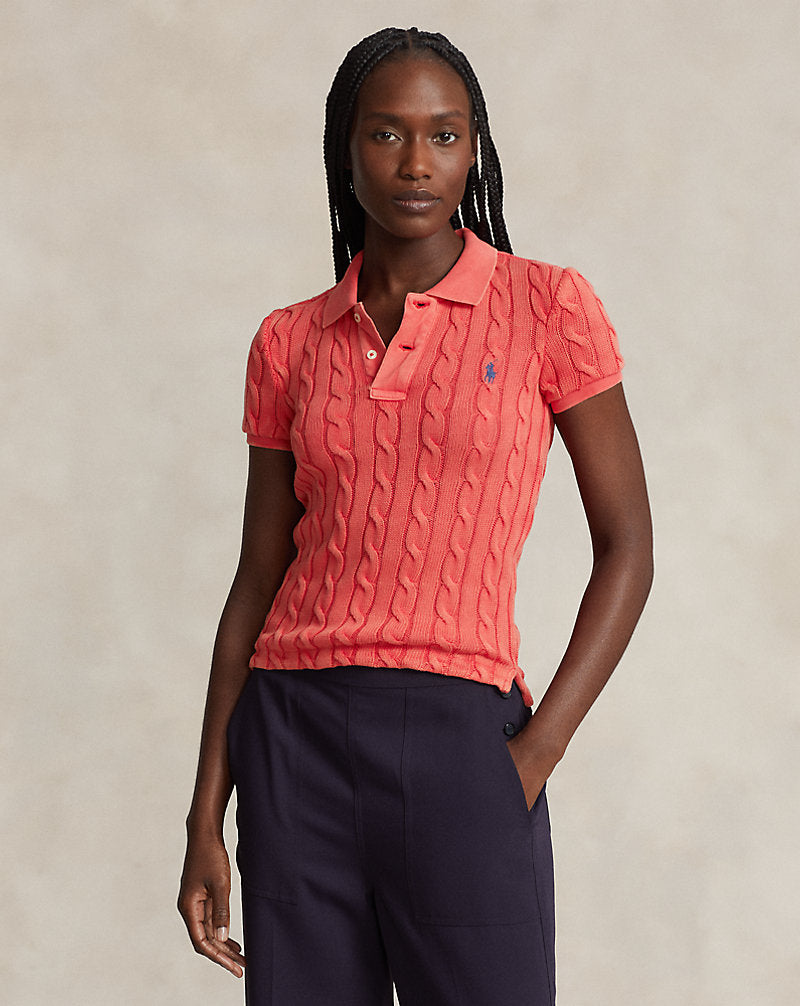 美品　POLO RALPH LAUREN Polo Ralph Lauren Mesh-knit Cotton Quarter-zip Sweater