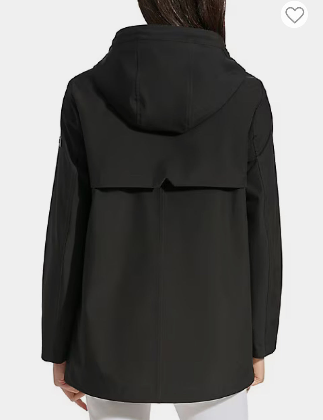 DKNY Water-Resistant Hooded Rain Jacket