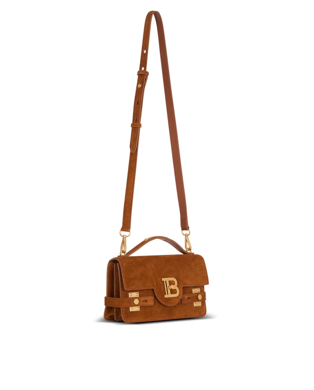 Balmain Suede B-Buzz Shoulder 24 bag - Brown – Kanadadan Kapına