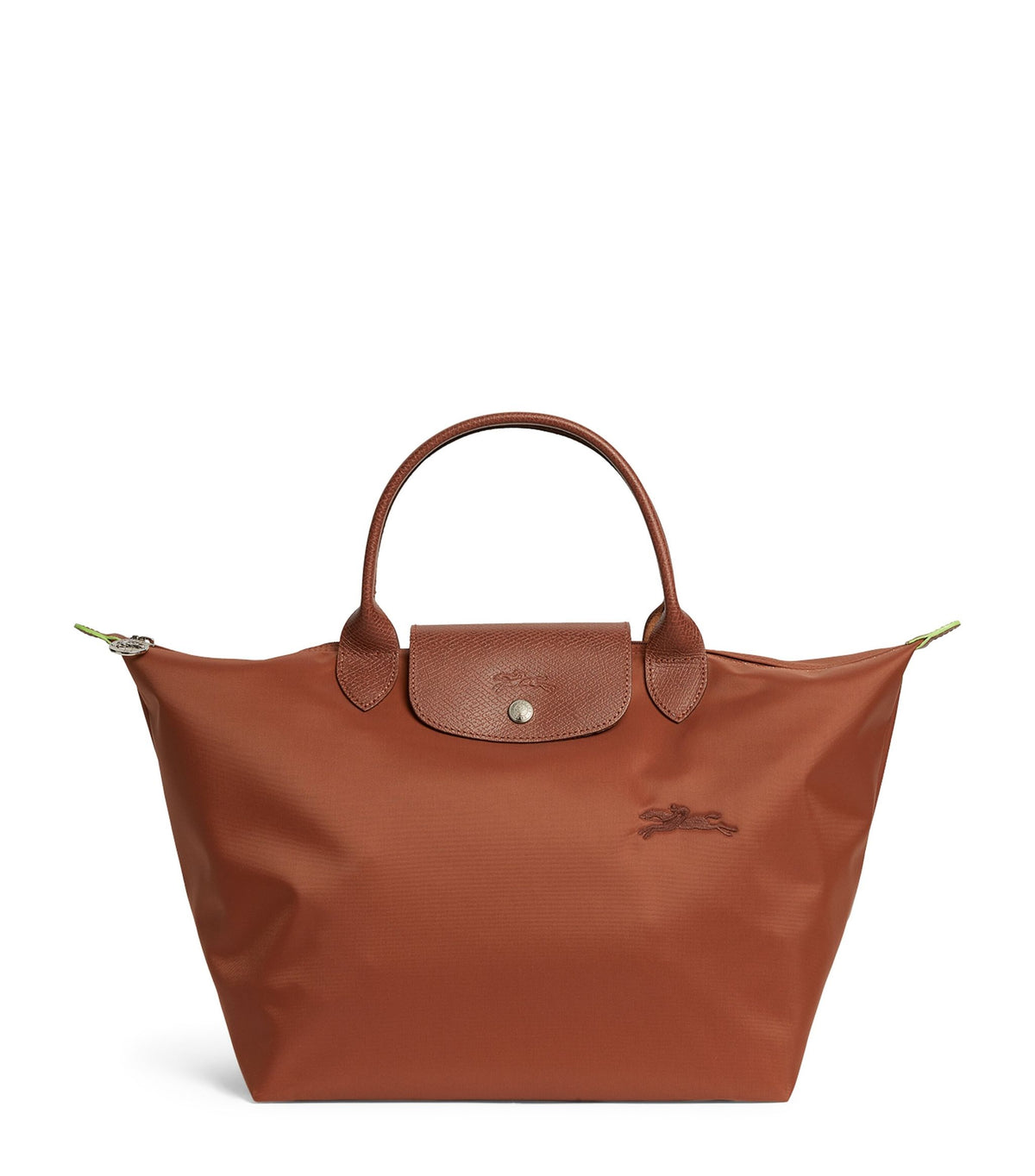 Longchamp Le Pliage Green M Handbag Cognac - Hemen Teslimde