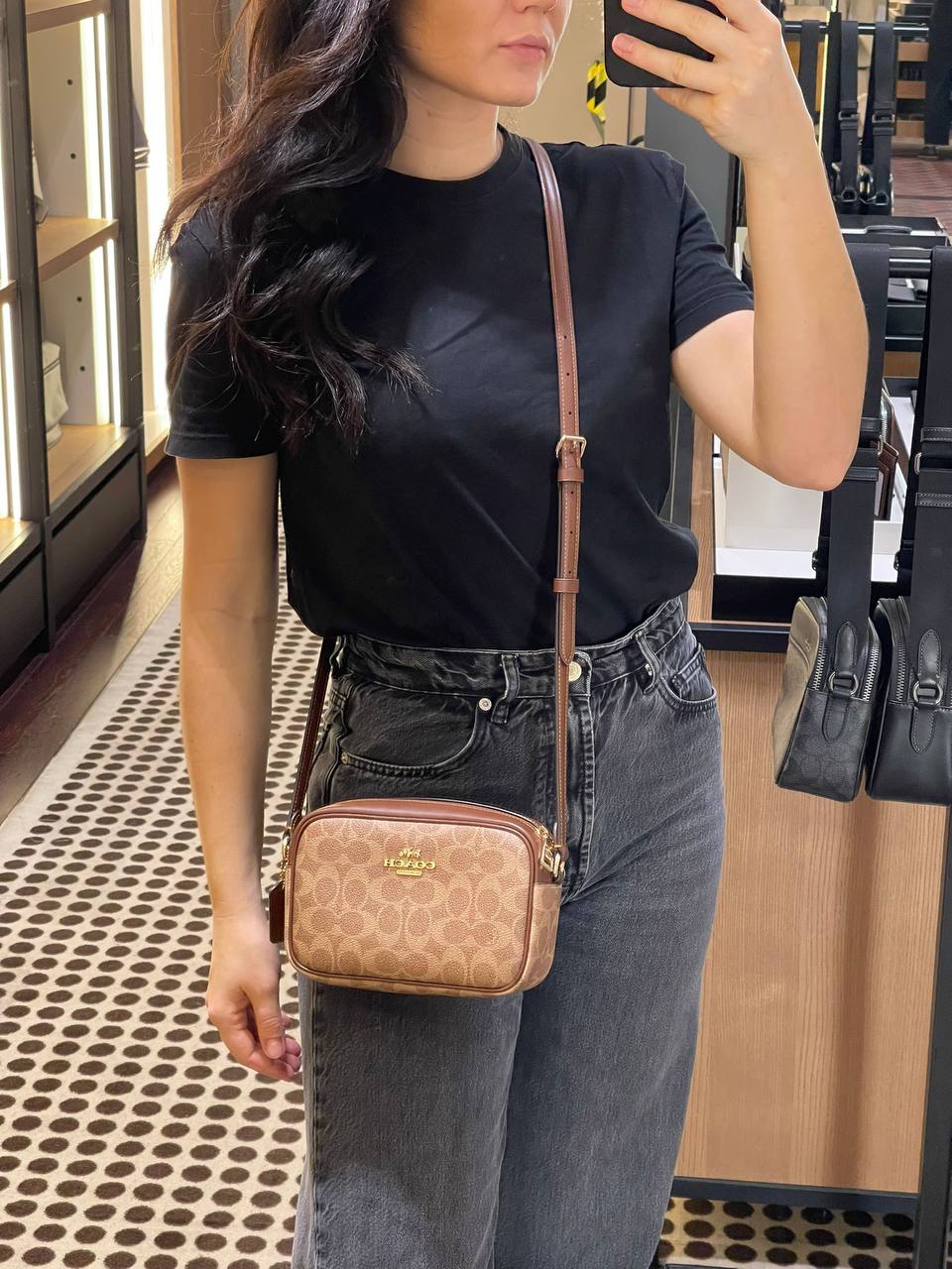 Coach Mini Jamie Camera Bag In Signature - Gold/Tan/Brown Bag