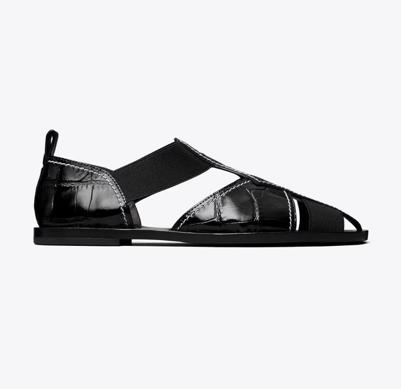 TORY BURCH FISHERMAN SANDAL  -  perfect black