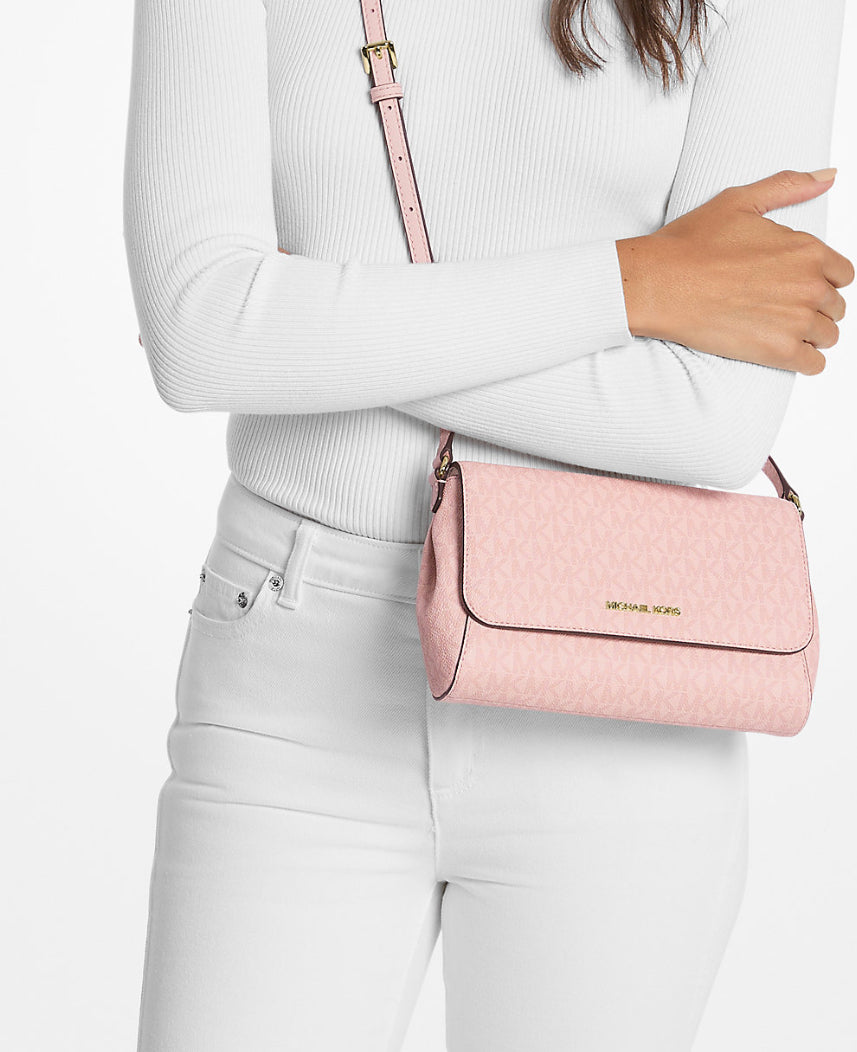 Michael Kors Medium Logo Convertible Crossbody Bag Powder Blush