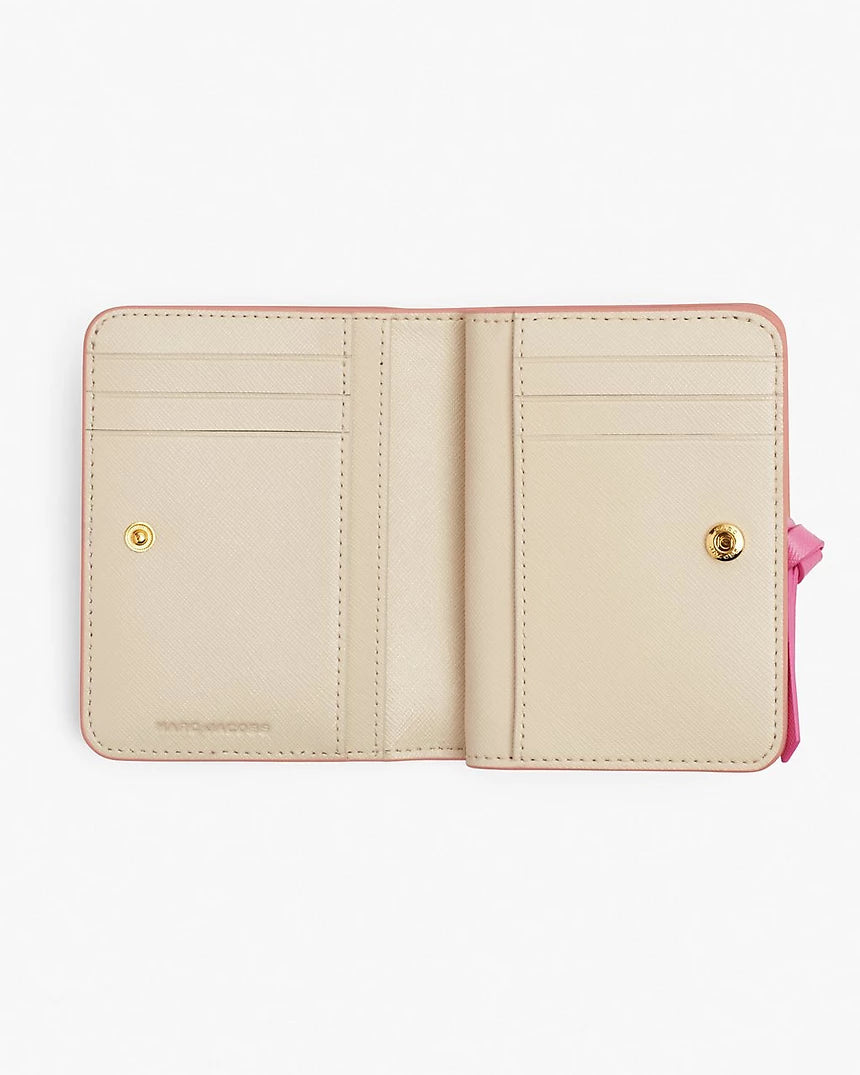 Marc Jacobs The Utility Snapshot Mini Compact Wallet Rose Multi Deri Cüzdan