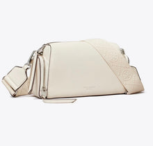 TORY BURCH PERRY VOYAGER CROSSBODY BAG  -  light cream
