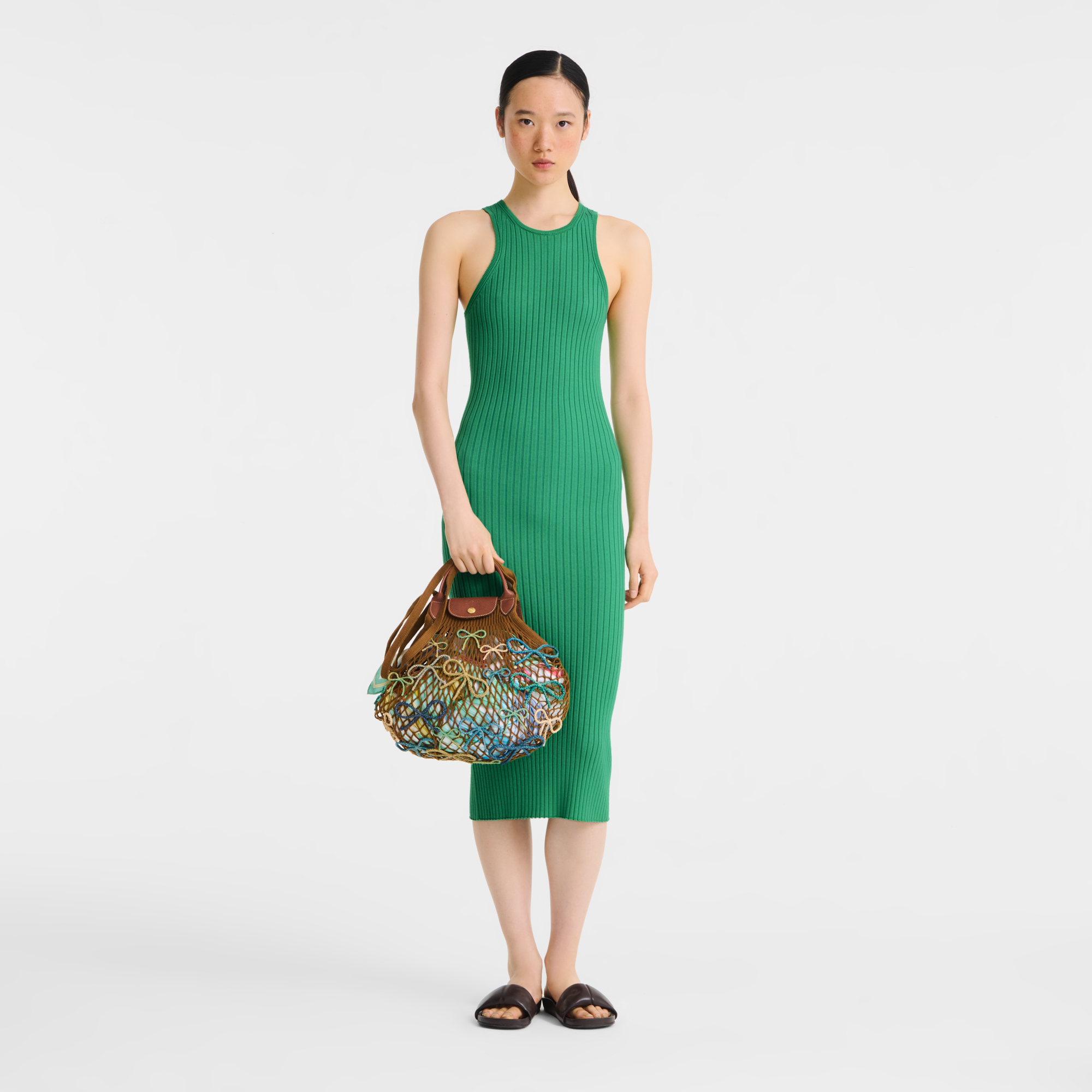 Longchamp Le Pliage Collection Mesh Bag-Tobacco