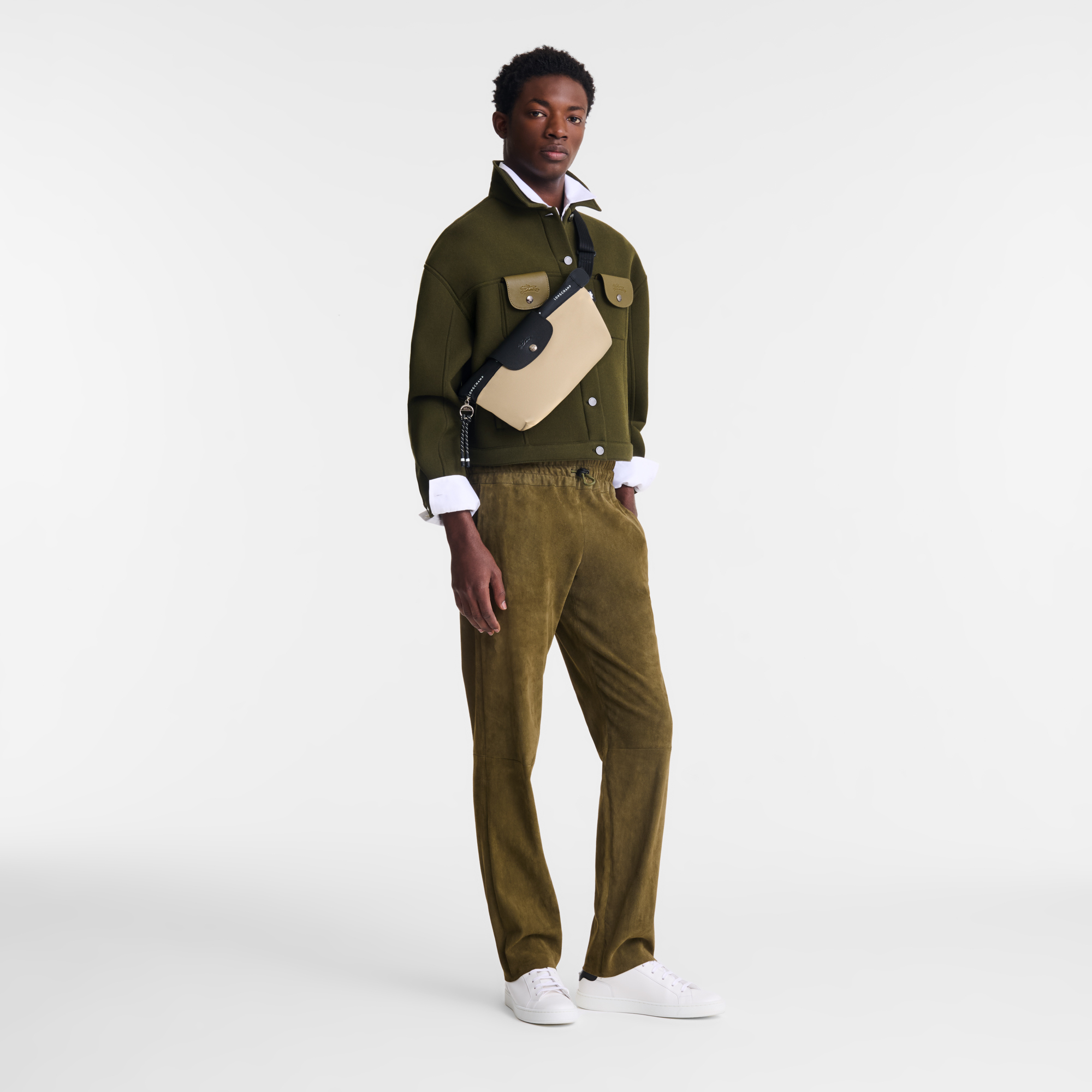 Longchamp Le Pliage Energy M Belt Bag-Clay