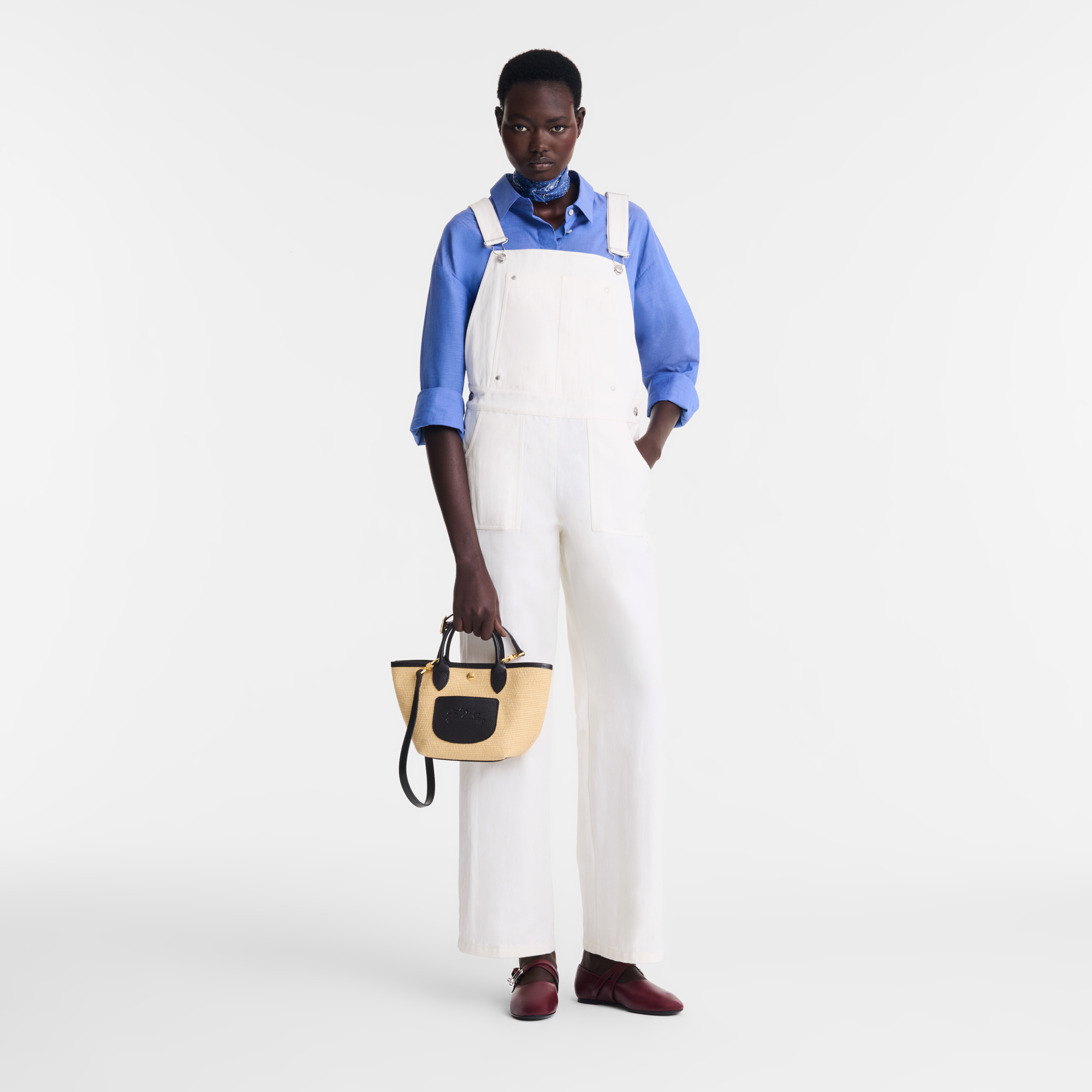 Longchamp Le Pliage Collection XS Basket Bag-Black - Canvas