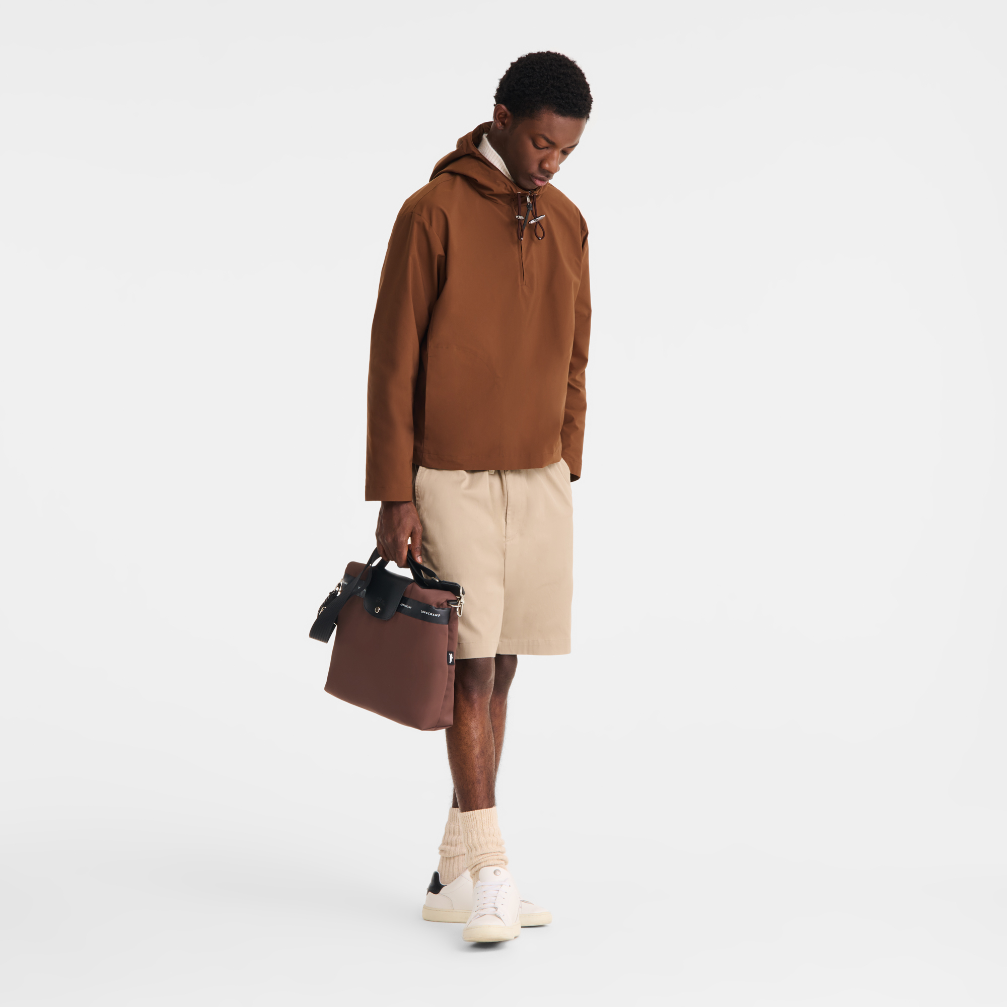 Longchamp Le Pliage Energy Briefcase-Cocoa