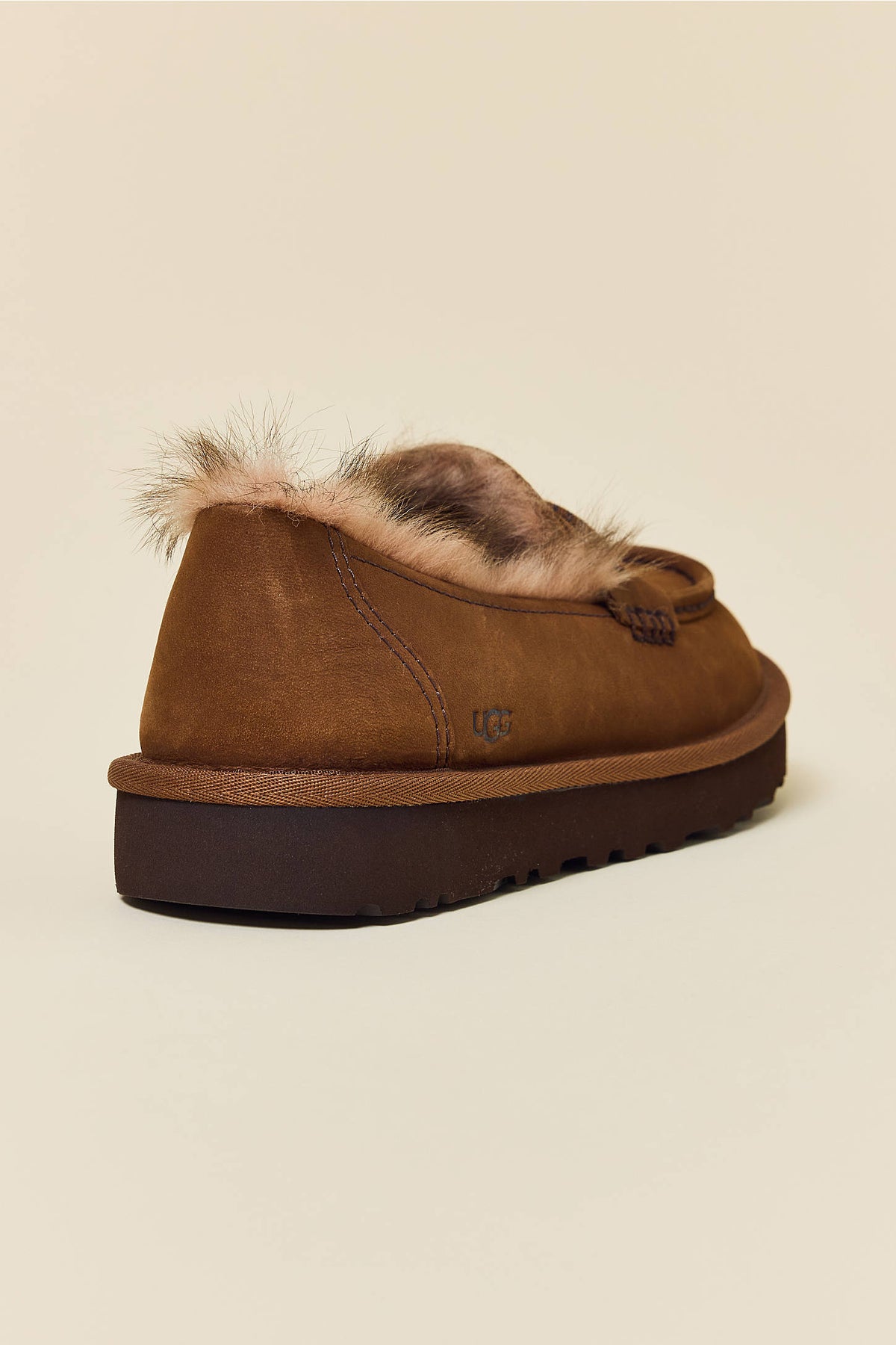 Ugg Women's Ellis Nubuck Loafer- Dark chestnut