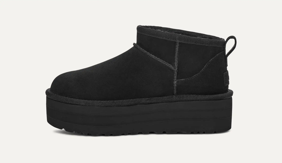 Ugg Women's Classic Ultra Mini Platform-Black Hemen Teslimde