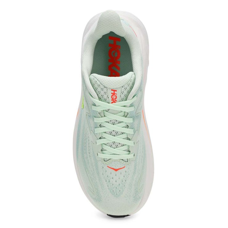 HOKA Clifton 10 Women  - 1162031-SLSSN  -  Sea Glass/Neon Flame