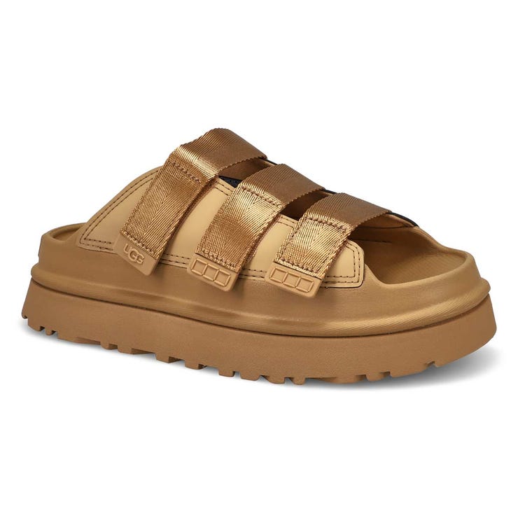 Ugg  Golden Glow Slide Women-Dark Sand