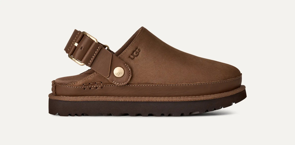 UGG Women's Goldenstar Villa Clog-Dark Chestnut