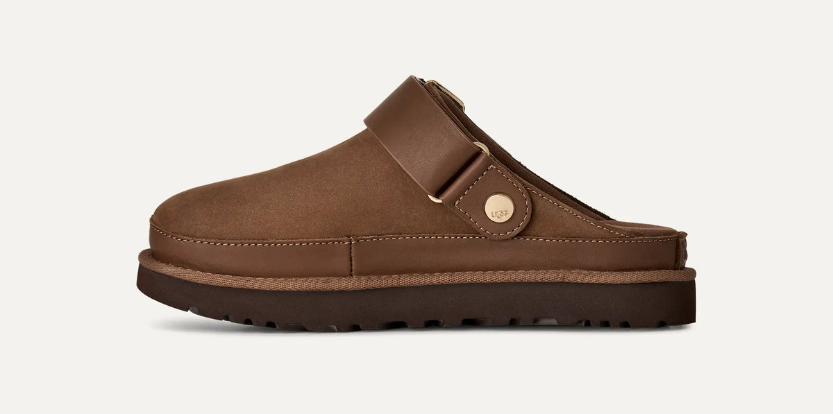 UGG Women's Goldenstar Villa Clog-Dark Chestnut